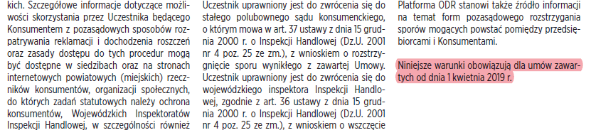 fragment czytelnego pliku pdf z tekstem owu biura podróży rainbow tours