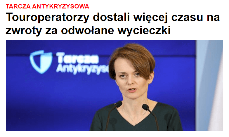 zdjęcie minister rozwoju jadwigi emilewicz z konferencji tarcza antykryzysowa