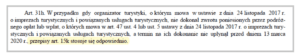 artykuł 31 h specustawy dotyczącej turystyki