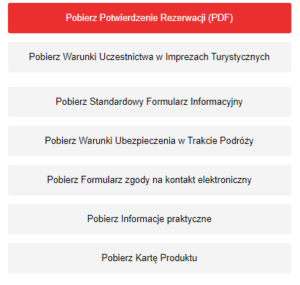 zrzut ekranu pokazujący treść korespondencji jaką otrzymuja klienci biura podróży itaka rezerwujący wycieczkę samolotem