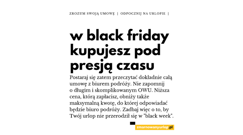 Wakacje Black Friday – pamiętaj o swoich prawach!